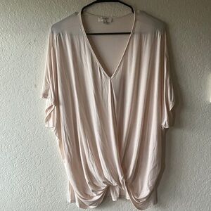 Umgee Cream Drape Women's Blouse